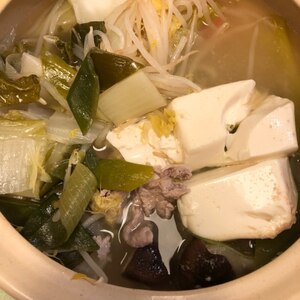 自家製鍋つゆ♪野菜たっぷり生姜醤油鍋